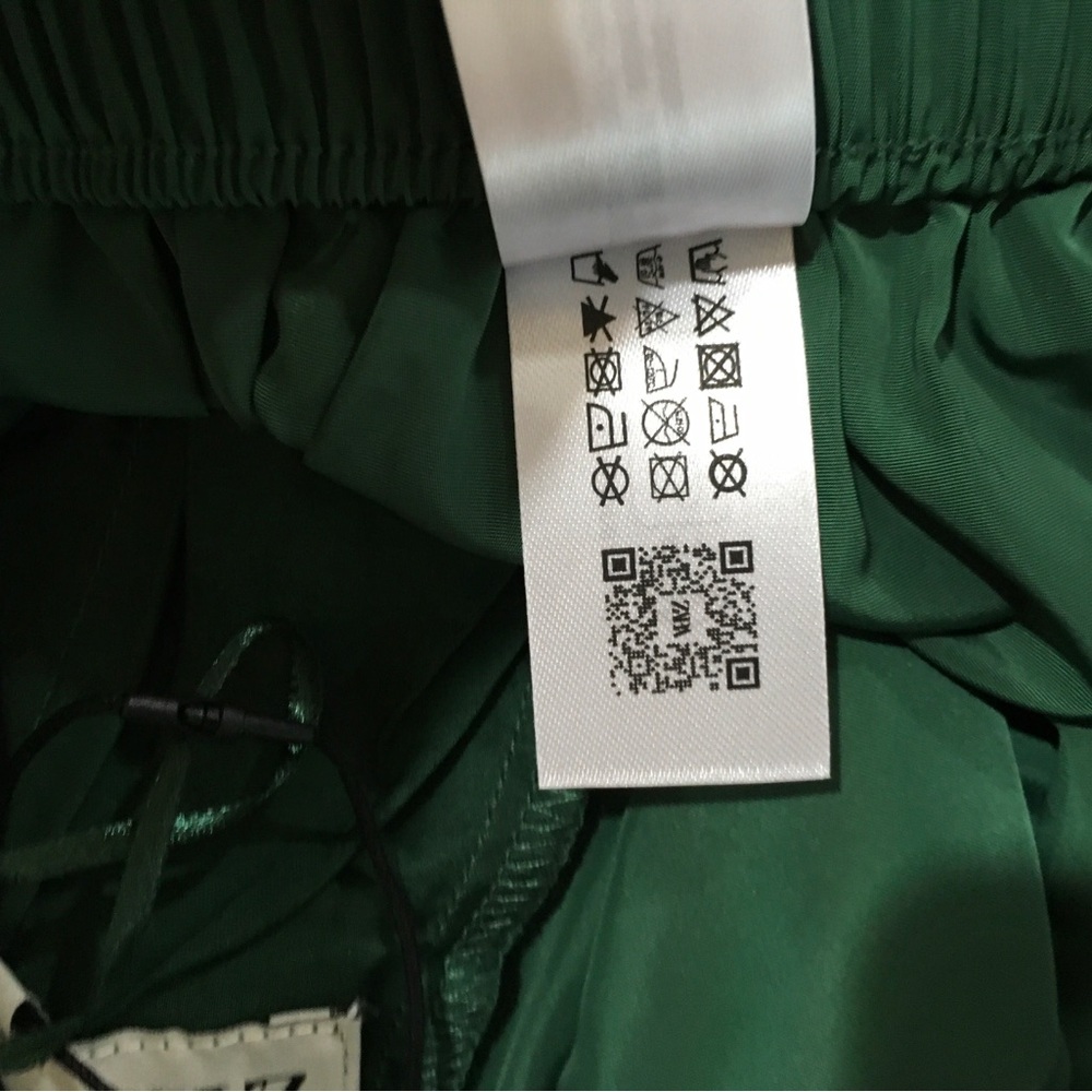 ZARA Maxi Skirt Voluminous Green Women XS-S Pull On Nylon Pocket New 2731/062 - Picture 9 of 10